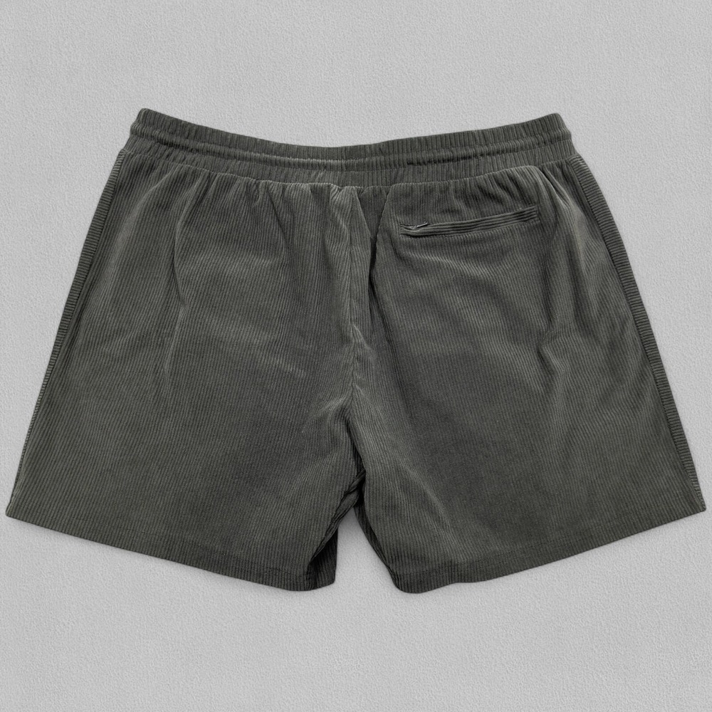 Fabletics Shorts Men's 2XL Gray Corduroy Drawstring Elastic Waist Casual Travel - Picture 2 of 11